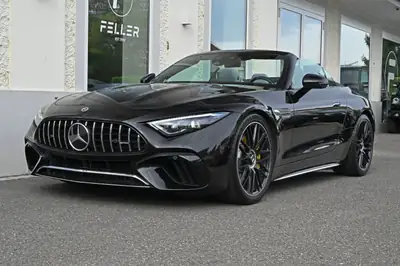 Mercedes-AMG SL 63 4Matic — Cabriolet haute performance, 585 ch et seulement 30 000 km — fianco