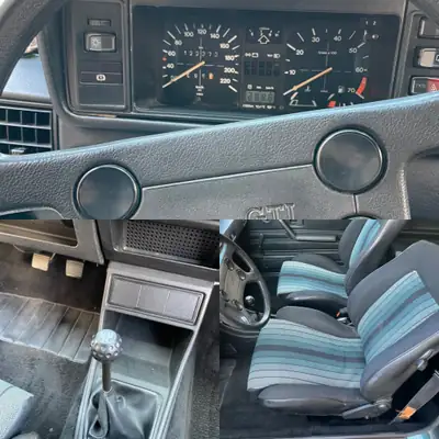 VW Golf 1.8 GTI 1983 — Véhicule de collection en excellent état, moteur performant — tableau de bord