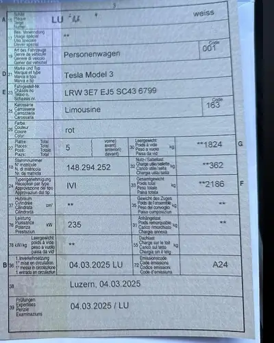 Tesla Model 3 Long Range 2025 — Électrique haute performance, 42'000 km seulement — dettaglio