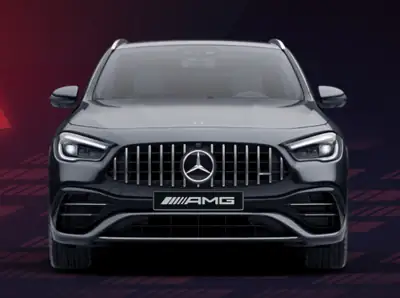 Mercedes-AMG GLA 45 S 4matic+ — Sportivité extrême et électrification intelligente — fianco