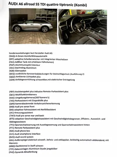 Audi A6 Allroad 3.0 TDI 344 ch — Break premium hybride mild, suspension pneumatique — detail
