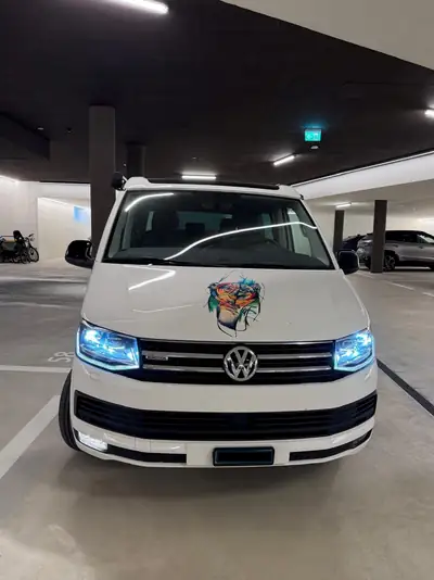 VW T6 2.0 TDI 150 Beach Edition — Camping-car premium 7 places, 4Motion, garage — Innenraum