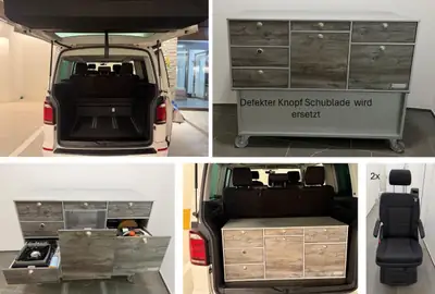 VW T6 2.0 TDI 150 Beach Edition — Camping-car premium 7 places, 4Motion, garage — Detail