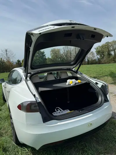 Tesla Model S 100 Performance D — Berline électrique haute performance, 120'000 km — Heckansicht
