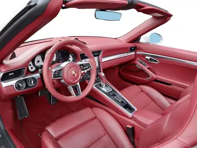 Porsche 911 Carrera 4S Cabriolet — 450 ch turbo, toit rouge, cuir intégral — Thumbnail 9