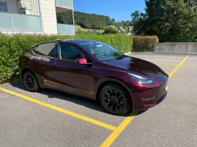 Tesla Model Y Long Range D — SUV électrique 514 ch, 61'000 km seulement — side view