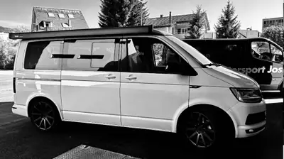 VW T6 California Beach — Camping-car 7 places, suspension pneumatique, édition prestige — Seitenansicht