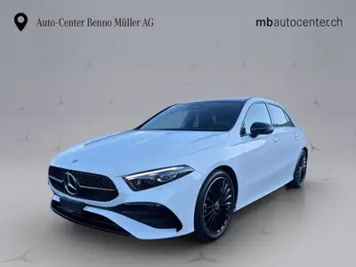 Mercedes-Benz Classe A 200 Night Star AMG Line — Berline compacte hybride, 20 km au compteur — exterior view