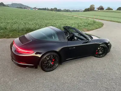 Porsche 911 Targa 4 GTS — Chef-d'œuvre cabriolet 450 ch, historique complet — Thumbnail 7