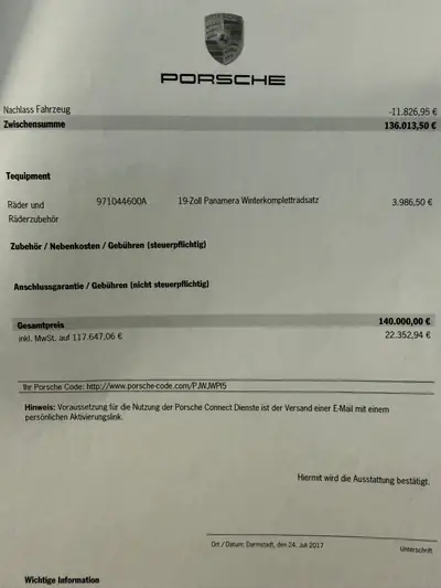 Porsche Panamera 4 E-Hybrid Executive — Berline de luxe hybride rechargeable, 149'000 km — Miniatur 32