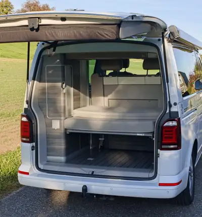 VW T6 California Ocean 2.0 TDI — Camping-car 4 places, moteur 204 ch, faible kilométrage — detail