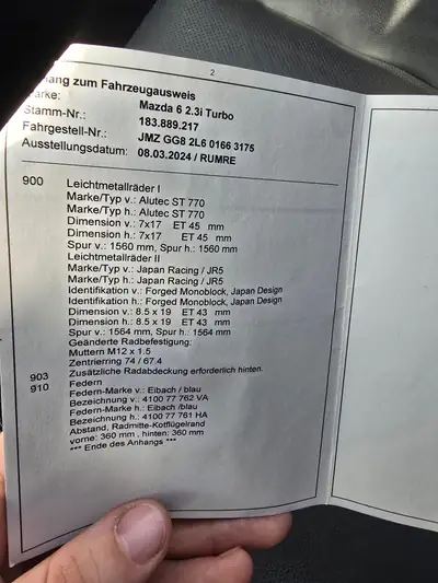 Mazda 6 2.3 MPS 4WD — Berline sportive intégrale, 260 ch et traction permanente — détail