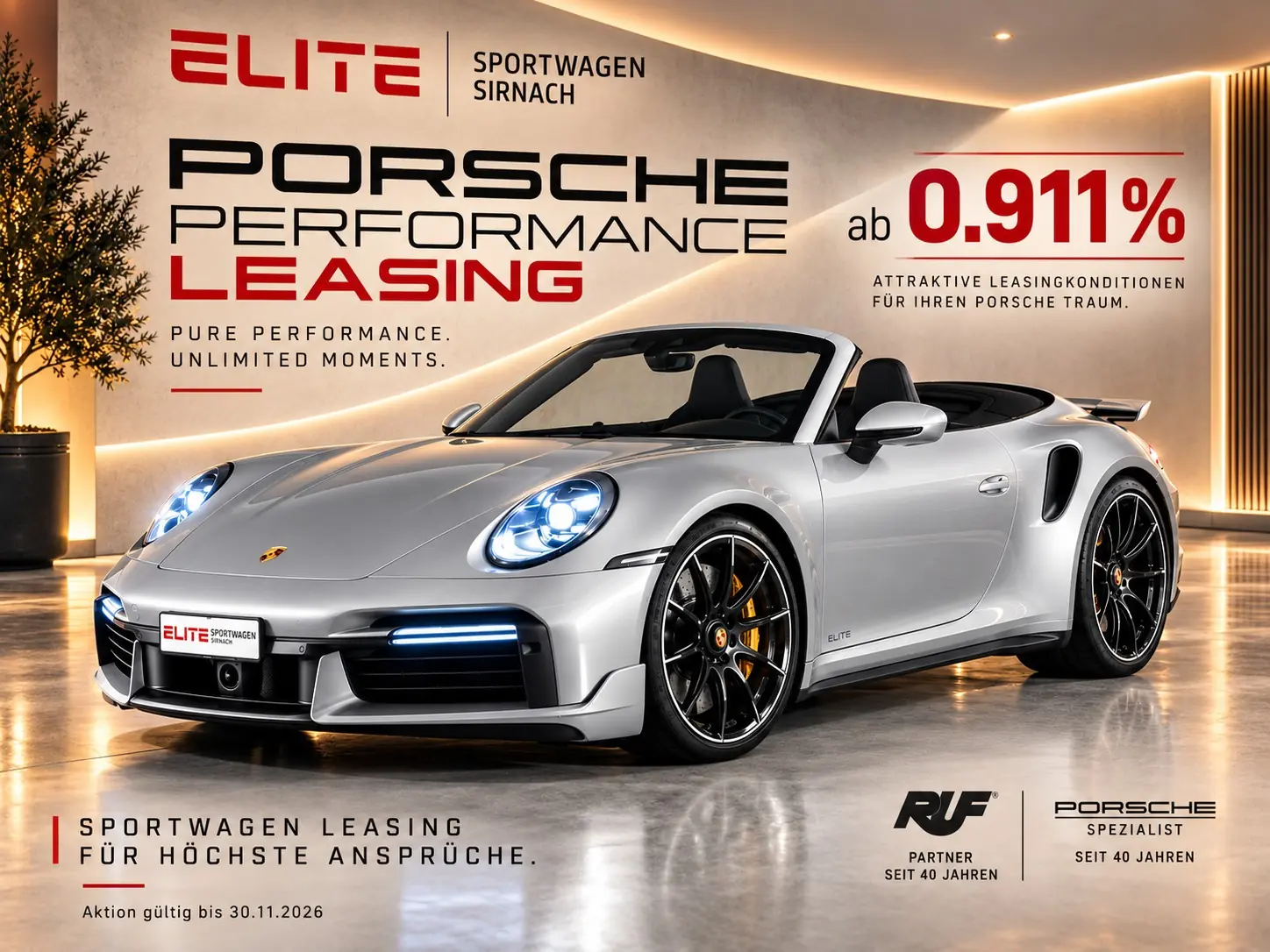 Porsche 911 Turbo S Cabriolet PDK — 650 ch, première main, kilométrage record