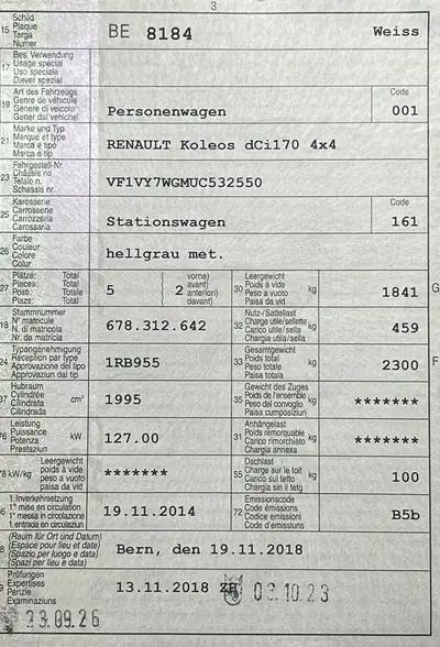 Renault Koleos 2.0 dCi 173 4x4 — SUV robuste, 4x4 intégral et pneus toutes saisons — detail