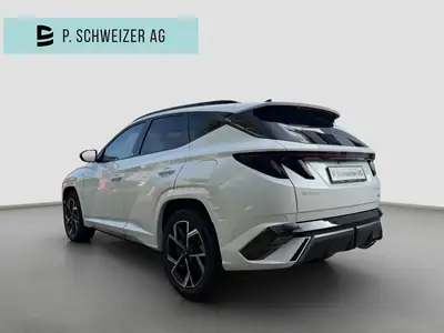 Hyundai Tucson 1.6 TGDI HEV N-Line 4WD — Hybride essence performant, à peine rodé — rear view