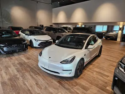 Tesla Model 3 Performance Dual Motor — 513 ch, AWD, véhicule suisse impeccable — side view