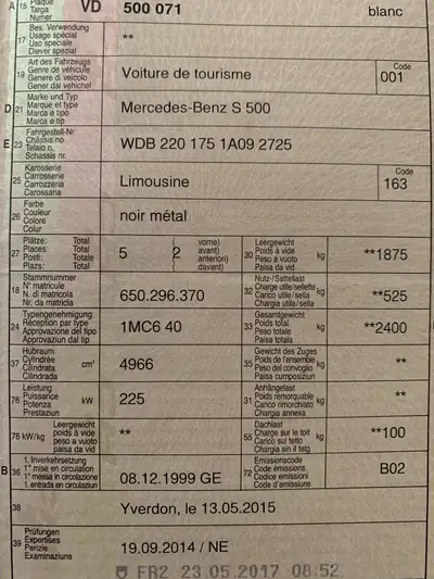 Mercedes-Benz S 500 L — Berline de prestige V8, histoire automobile certifiée — Miniatura 16