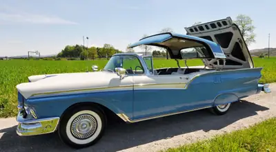 Ford Fairlane 500 Retractable Skyliner 1957 — Cabriolet légendaire, toit rétractable unique — Außenansicht