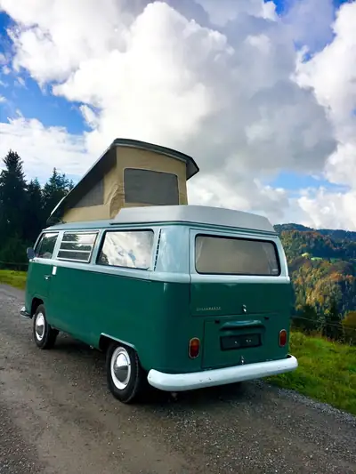 VW T2 T2a Camping 1969 — Légendaire fourgon aménagé, véhicule vétéran authentique — Miniatura 12