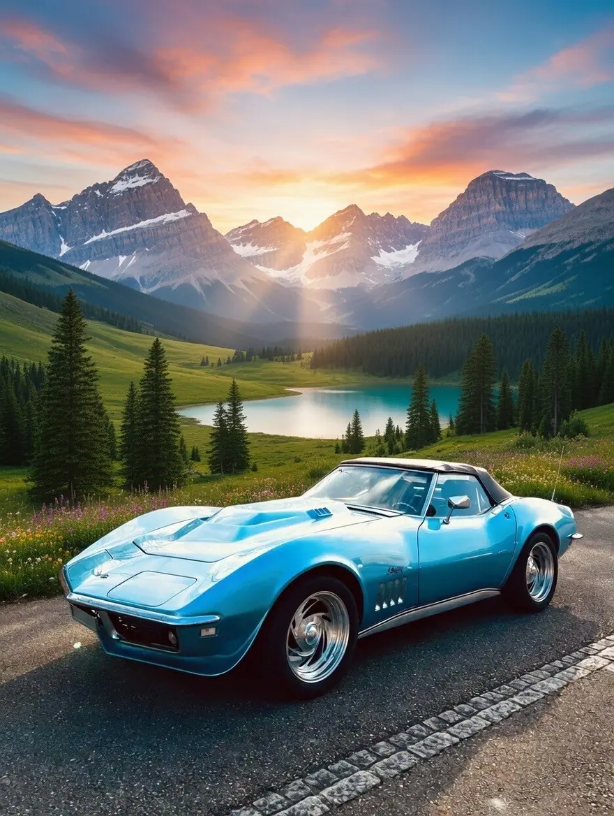 Chevrolet Corvette Cabriolet 1968 — Légende américaine, 264 ch, faible kilométrage — vue extérieure