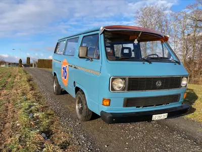 VW T3 Typ 2 — Le classique utilitaire des années 1980, kilométrage authentifié — vue extérieure