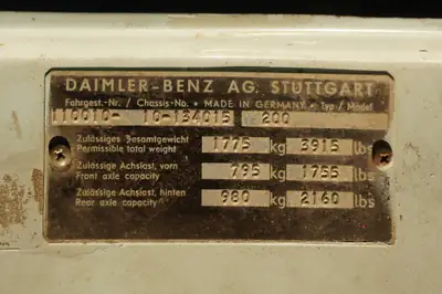 Mercedes-Benz 200 1965 — Berline classique d'époque, MFK neuf — Miniature 8