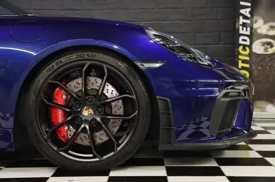 Porsche 718 Spyder — Roadster pur-sang 420 ch, boîte manuelle, Gentian Blue rarissime — Miniature 7