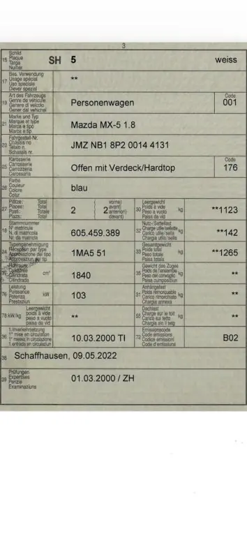 Mazda MX-5 2005 occasion Schaffhausen — 3