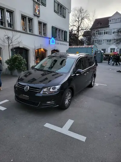 VW Sharan 2014 — Monospace 7 places diesel, révisions complètes et toit panoramique — Miniatur 7