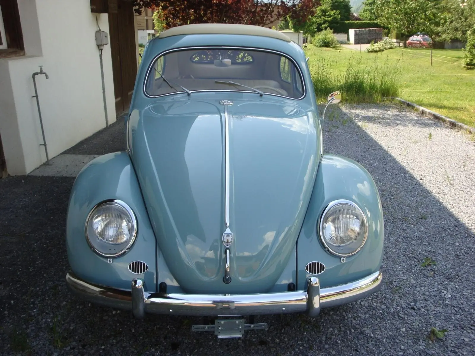 VW Käfer Oval 1955 — Légende restaurée, toit pliant d'origine