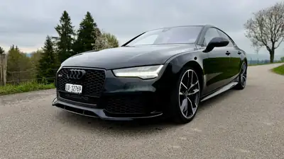 Audi RS7 Sportback 2016 — V8 biturbo 605 ch, équipement dynamique complet — vue extérieure