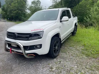 VW Amarok Diesel 180 ch — Pick-up 4x4 surequippé, tracteur 3500 kg — côté